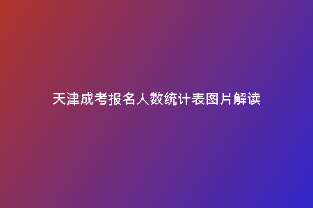 天津成考報(bào)名人數(shù)統(tǒng)計(jì)表圖片解讀