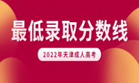 2022年天津成人高考錄取最低控制分?jǐn)?shù)線正式公布
