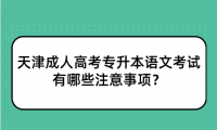 天津成人高考專(zhuān)升本語(yǔ)文考試有哪些注意事項(xiàng)？