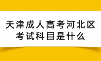 2024年天津成人高考河北區(qū)考試科目是什么？