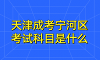 2024年天津成考寧河區(qū)考試科目是什么？