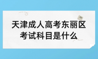 2024年天津成人高考東麗區(qū)考試科目是什么？