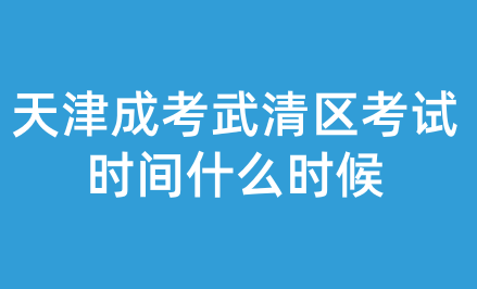 2024年天津成考武清區(qū)考試時間什么時候？