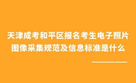 2024年天津成考和平區(qū)報名考生電子照片圖像采集規(guī)范及信息標(biāo)準(zhǔn)是什么？