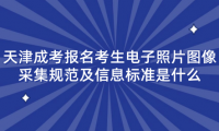 2024年天津成考河西區(qū)報名考生電子照片圖像采集規(guī)范及信息標準是什么？