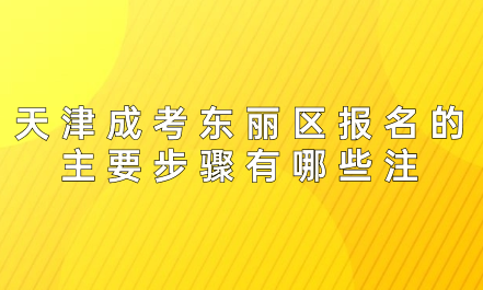 2024年天津成考東麗區(qū)報名的主要步驟有哪些？