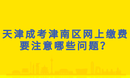 2024年天津成考津南區(qū)網(wǎng)上繳費(fèi)要注意哪些問(wèn)題？