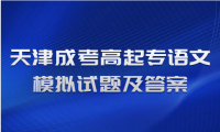 2024年天津成考高起專(zhuān)語(yǔ)文模擬試題及答案
