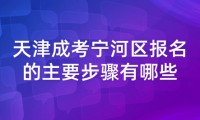 2024年天津成考寧河區(qū)報名的主要步驟有哪些？