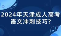 2024年天津成人高考語文沖刺技巧?
