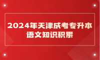 2024年天津成考專(zhuān)升本語(yǔ)文知識(shí)積累