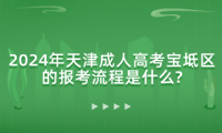 2024年天津成人高考寶坻區(qū)的報考流程是什么?