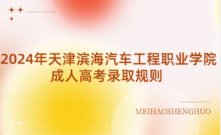 2024年天津?yàn)I海汽車工程職業(yè)學(xué)院成人高考錄取規(guī)則