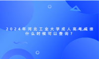2024年河北工業(yè)大學成人高考成績什么時候可以查詢？