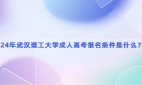 2024年武漢理工大學成人高考報名條件是什么？