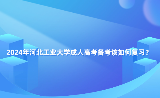 2024年河北工業(yè)大學成人高考備考該如何復習？