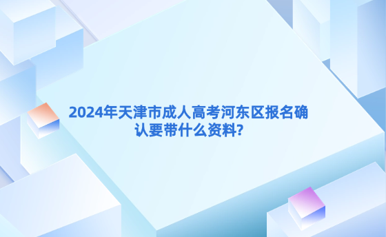 2024年天津市成人高考河?xùn)|區(qū)報(bào)名確認(rèn)要帶什么資料?