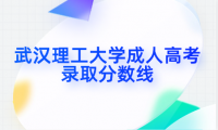 武漢理工大學(xué)成人高考錄取分?jǐn)?shù)線