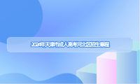 2024年天津市成人高考河北區(qū)招生章程
