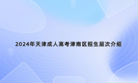 2024年天津成人高考津南區(qū)招生層次介紹