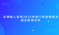 天津成人高考2025年熱門專業(yè)預測與就業(yè)前景分析