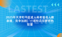 2025年天津和平區(qū)成人高考報(bào)名人數(shù)激增，競(jìng)爭(zhēng)加?。阂粓?chǎng)知識(shí)與夢(mèng)想的較量