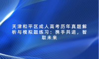 天津和平區(qū)成人高考?xì)v年真題解析與模擬題練習(xí)：攜手共進(jìn)，智取未來(lái)