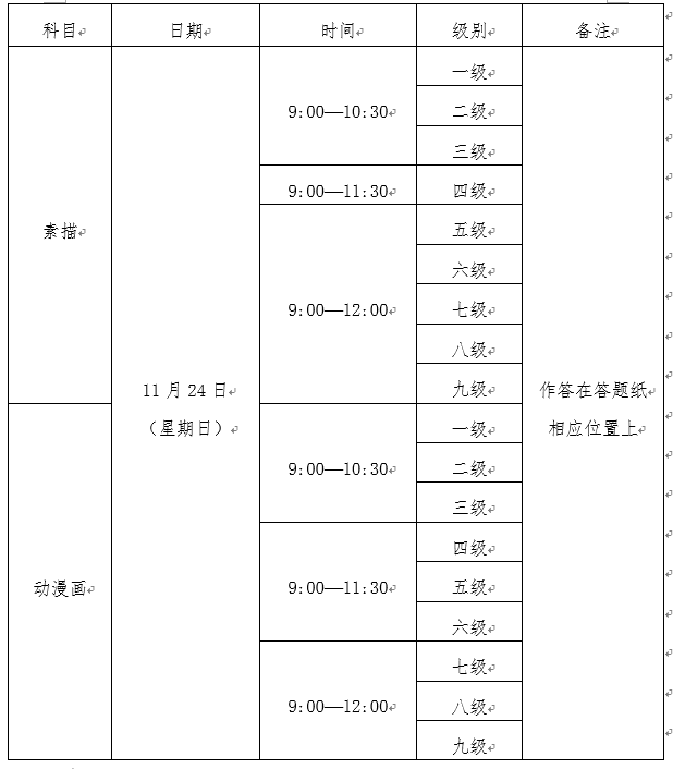 2024年天津市下半年書畫等級考試（CCPT）報名公告 