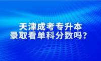 2024年天津成考專升本錄取看單科分?jǐn)?shù)嗎？