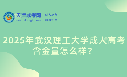 2025年武漢理工大學(xué)成人高考含金量怎么樣？