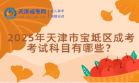 2025年天津市寶坻區(qū)成考考試科目有哪些？