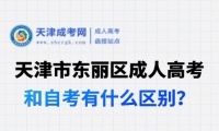 2025年天津市東麗區(qū)成人高考和自考有什么區(qū)別？