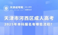 2025年天津市河西區(qū)成人高考本科報(bào)名有哪些流程？