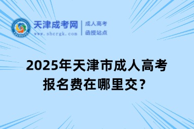 2025年天津市成人高考報名費(fèi)在哪里交？
