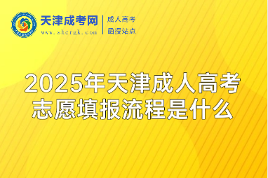2025年天津成人高考志愿填報(bào)流程是什么