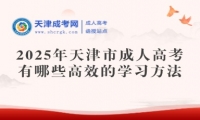 2025年天津市成人高考有哪些高效的學習方法？