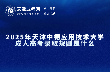 2025年天津中德應用技術大學成人高考錄取規(guī)則是什么