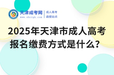 2025年天津市成人高考報名繳費方式是什么？
