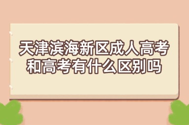 天津?yàn)I海新區(qū)成人高考和高考有什么區(qū)別嗎