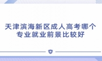 天津濱海新區(qū)成人高考哪個專業(yè)就業(yè)前景比較好