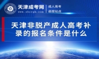 天津非脫產(chǎn)成人高考補(bǔ)錄的報(bào)名條件是什么