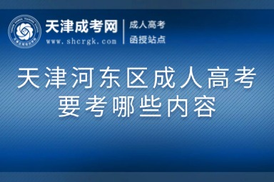 天津河?xùn)|區(qū)成人高考要考哪些內(nèi)容