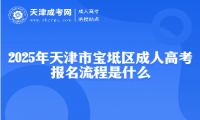2025年天津市寶坻區(qū)成人高考報(bào)名流程是什么