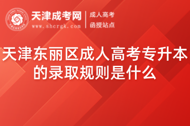 天津東麗區(qū)成人高考專升本的錄取規(guī)則是什么