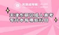 天津東麗區(qū)成人高考專升本有哪些科目