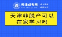 天津非脫產(chǎn)可以在家學(xué)習(xí)嗎