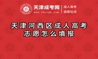 天津河西區(qū)成人高考志愿怎么填報