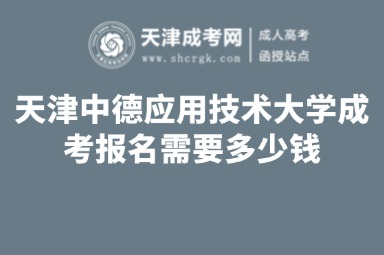 天津中德應用技術大學成考報名需要多少錢