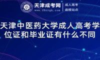天津中醫(yī)藥大學成人高考學位證和畢業(yè)證有什么不同