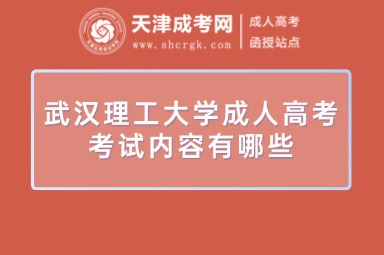 武漢理工大學(xué)成人高考考試內(nèi)容有哪些
